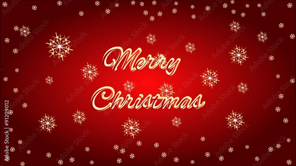 Animation of illustration seamless loop Merry Christmas red lettering with fireworks video Animation of illustration seamless loop Merry Christmas red lettering with fireworks video