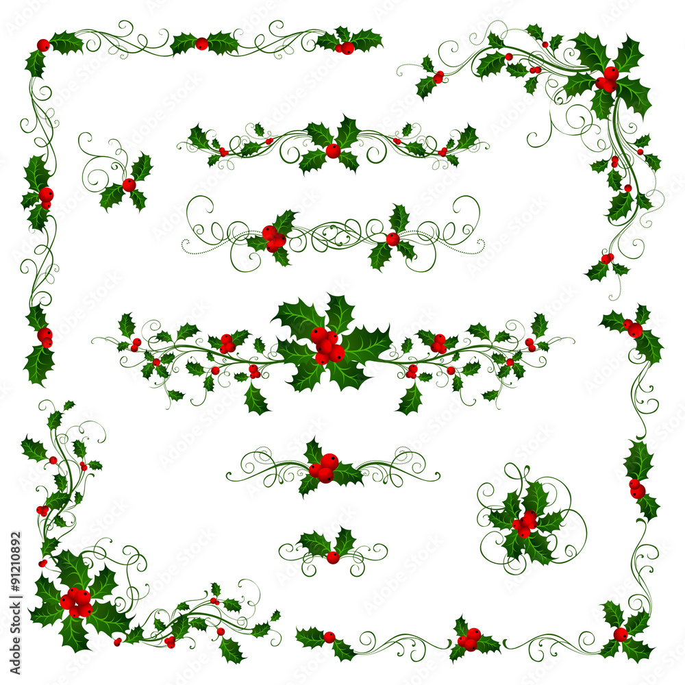 Christmas page dividers and decorations. Christmas page dividers and decorations.