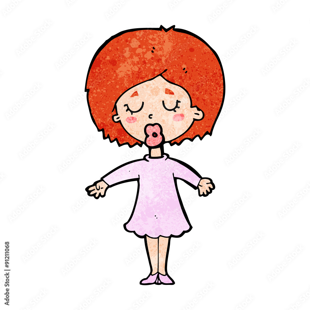cartoon woman in dress cartoon woman in dress
