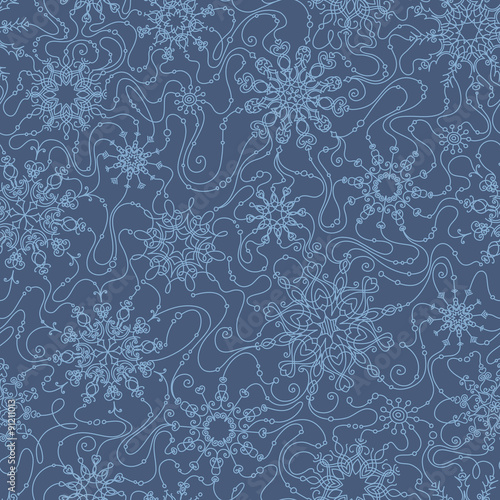 Seamless pattern with snowflakes.