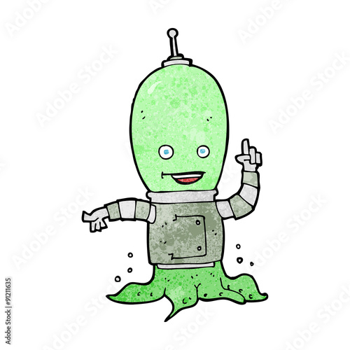 cartoon alien spaceman