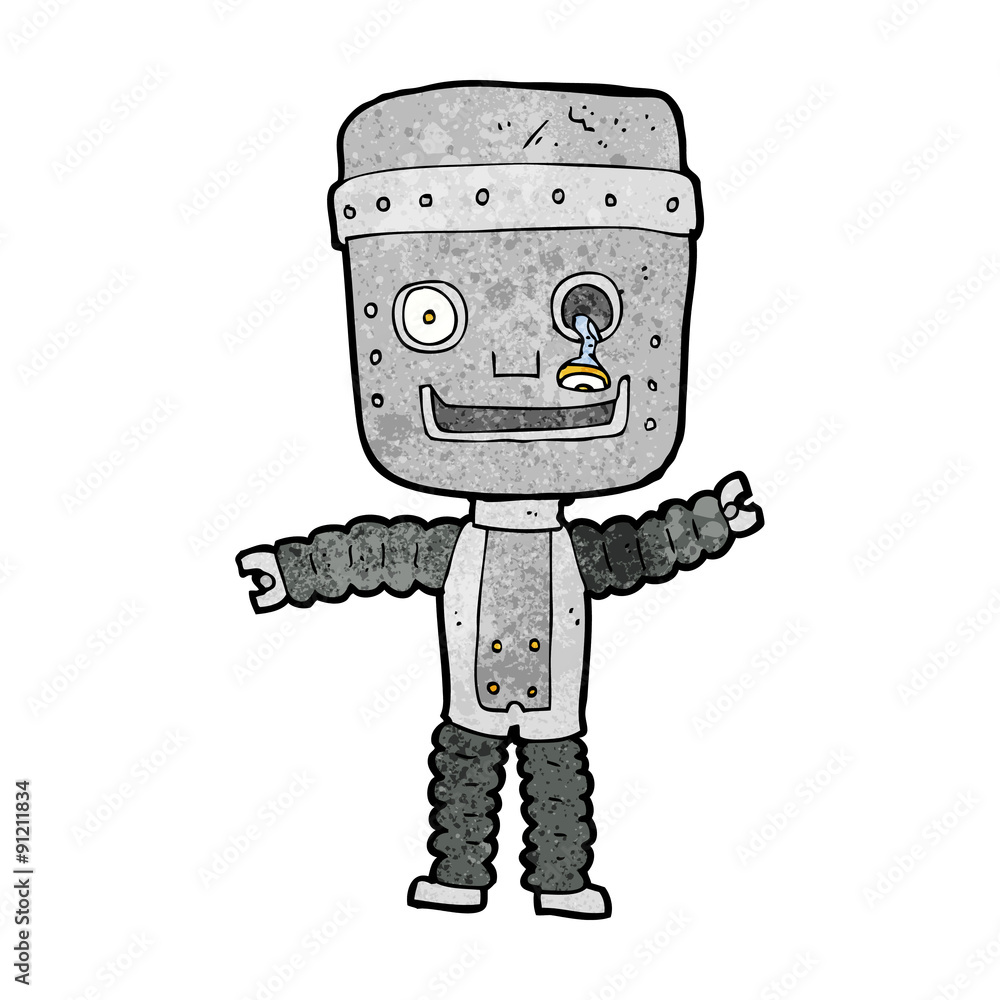 Fototapeta premium cartoon funny robot