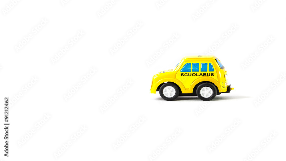 Caricature of a school bus