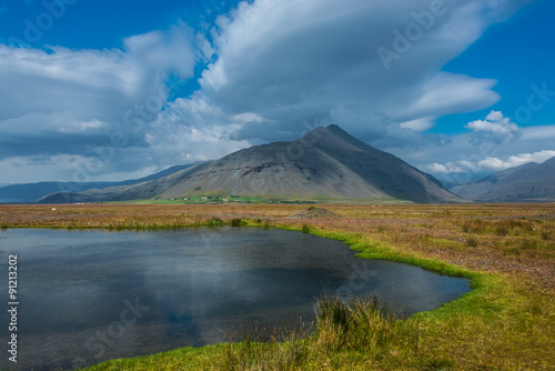 Icelandic natural landscape  summer