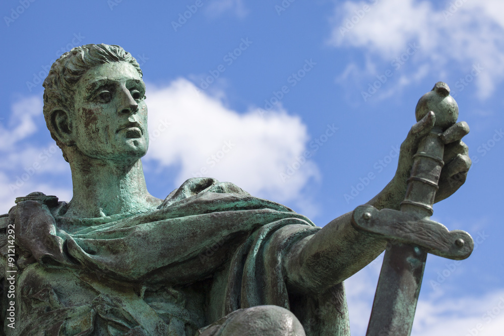 Obraz premium Constantine Statue in York, England.