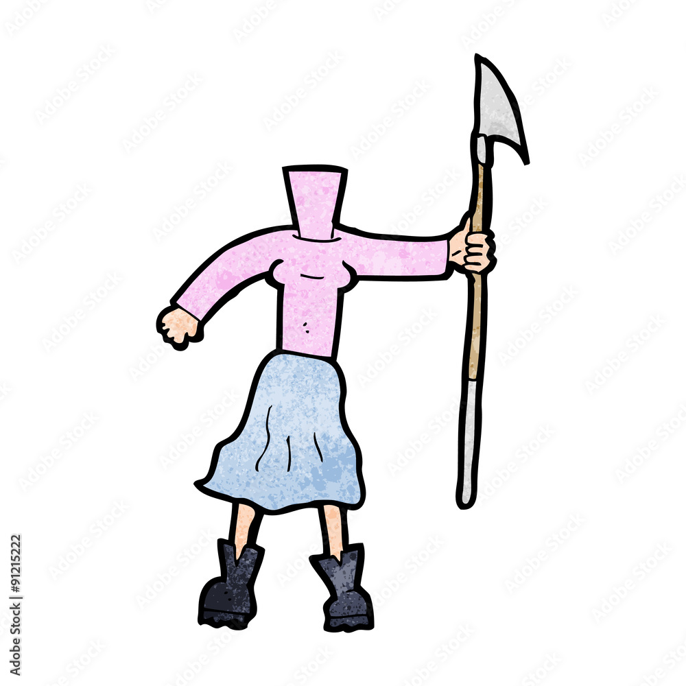 Fototapeta premium cartoon female body (add photos or mix and match cartoons)