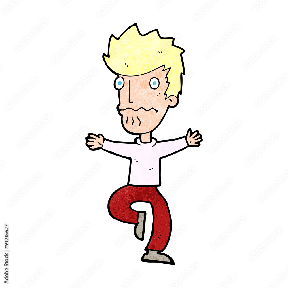 cartoon frightened man cartoon frightened man