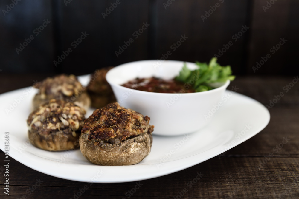 mushrooms with meat mushrooms with meat