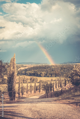 Rainbow over Tuscany