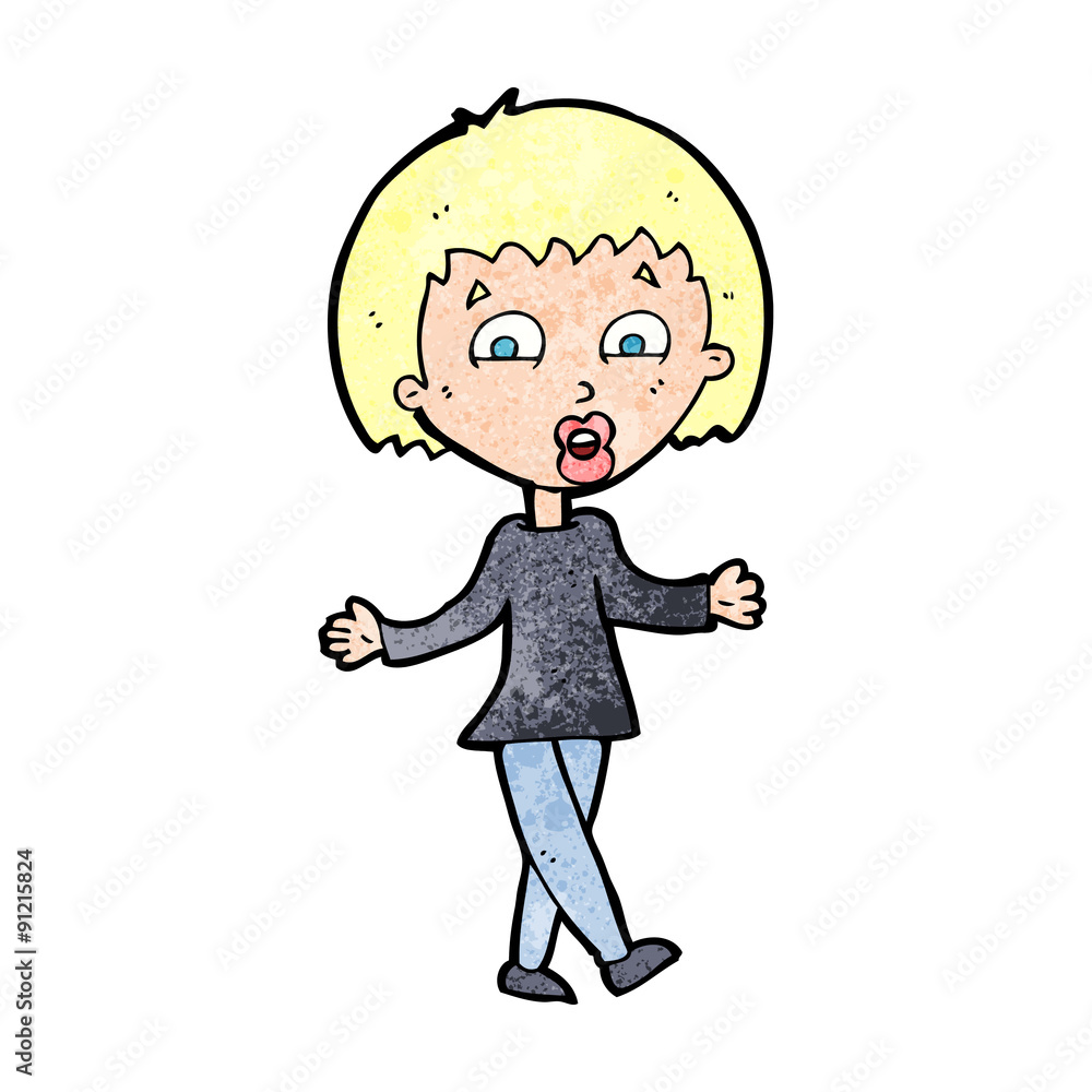 cartoon woman shrugging shoulders cartoon woman shrugging shoulders