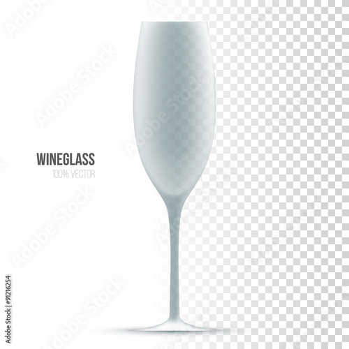 Template of wineglass on transparent background.