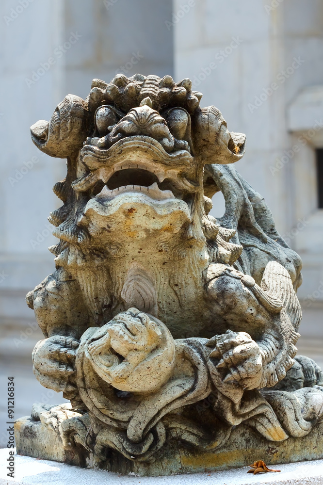 stone sculpture of a dragon
