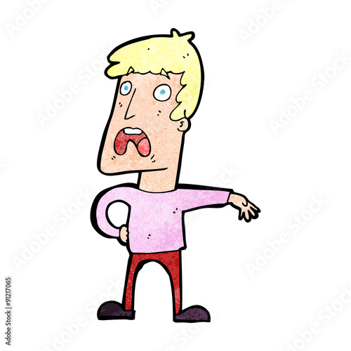 cartoon complaining man