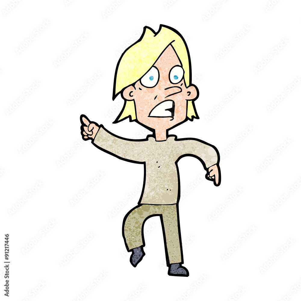 cartoon worried man pointing cartoon worried man pointing