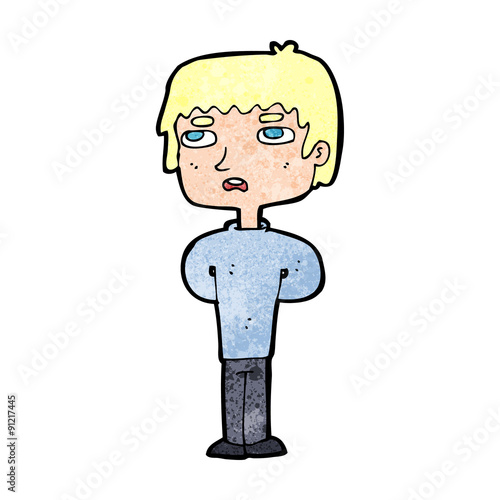 cartoon unhappy man