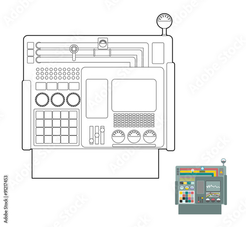 control system. System Center Panel for  production. Industrial
