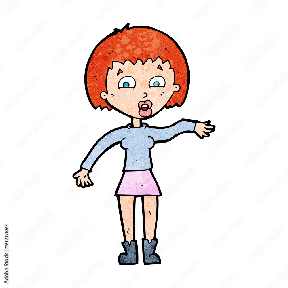 cartoon surprised woman cartoon surprised woman