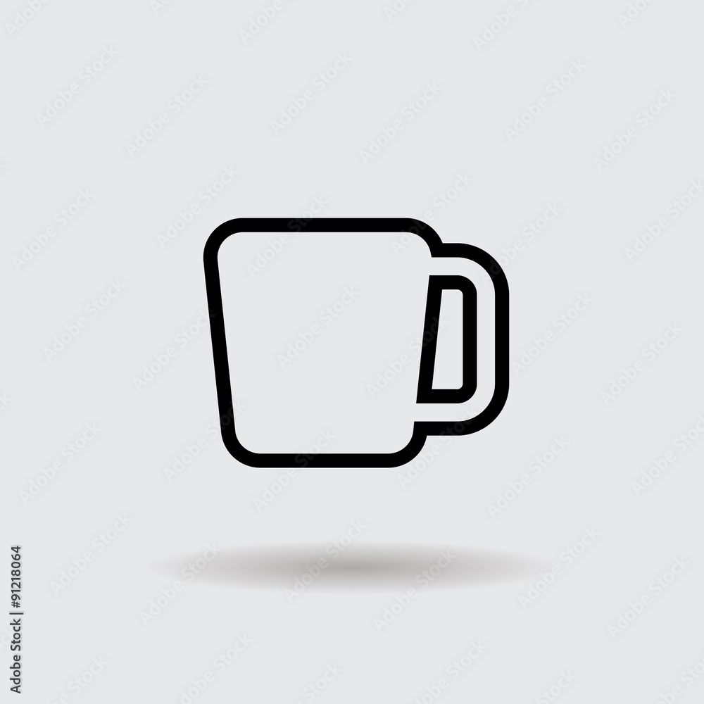Flat coffee cup design icon Flat coffee cup design icon