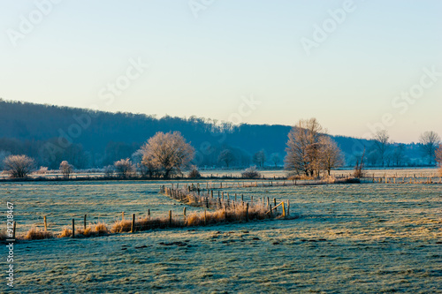 Sunrise at Ruhrwiesen in Schwerte, Germany