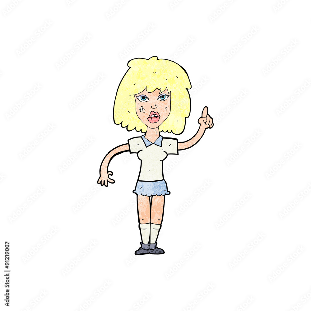 cartoon tough woman with idea cartoon tough woman with idea