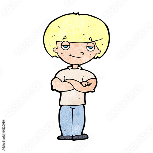 cartoon smug looking man