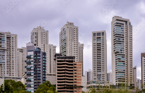 Skyscrapers rising up to sky on Belo Horizonte  Brazil 