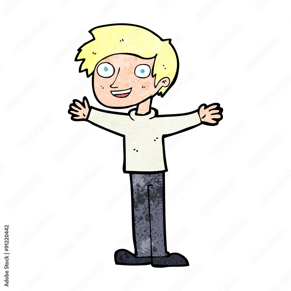 cartoon enthusiastic man cartoon enthusiastic man