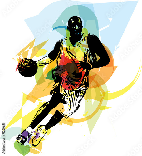 Sketch of basketball player