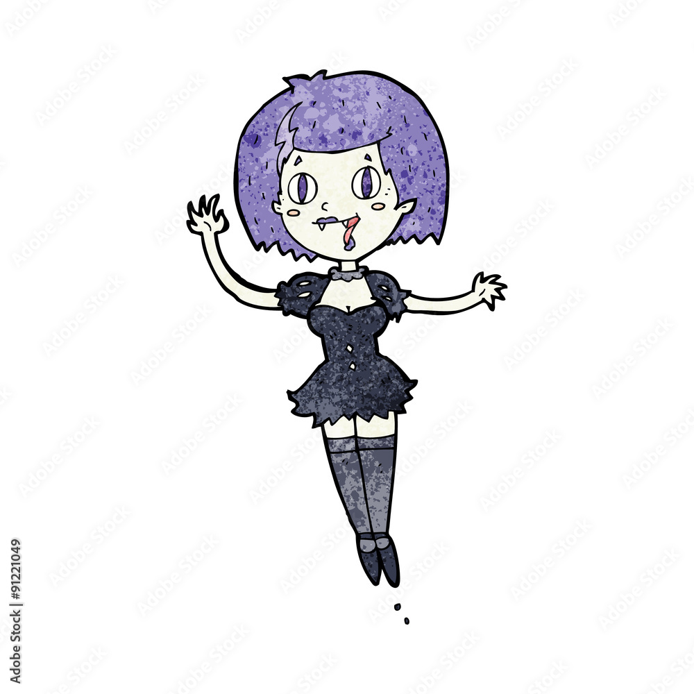 cartoon happy vampire girl cartoon happy vampire girl