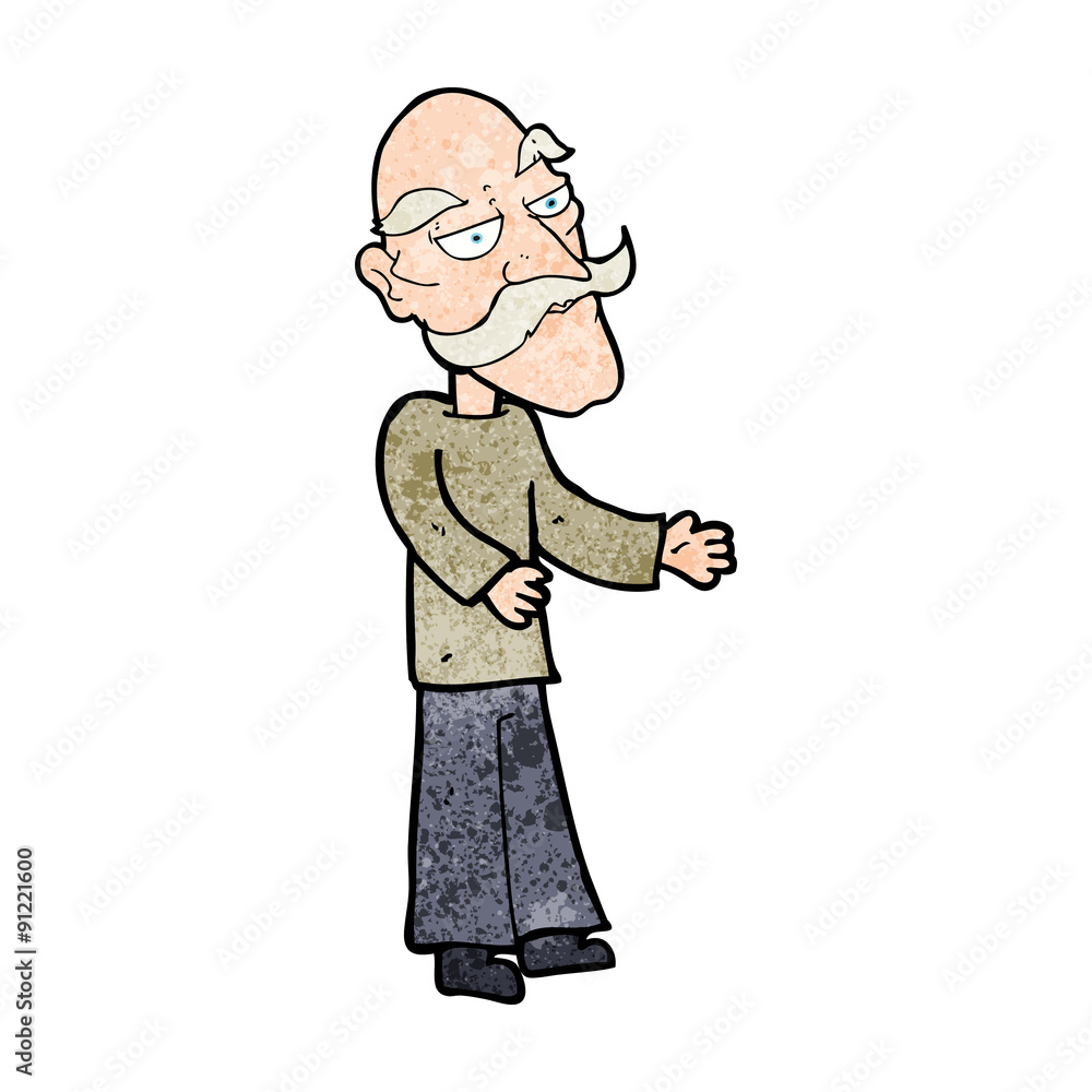 cartoon old man with mustache cartoon old man with mustache