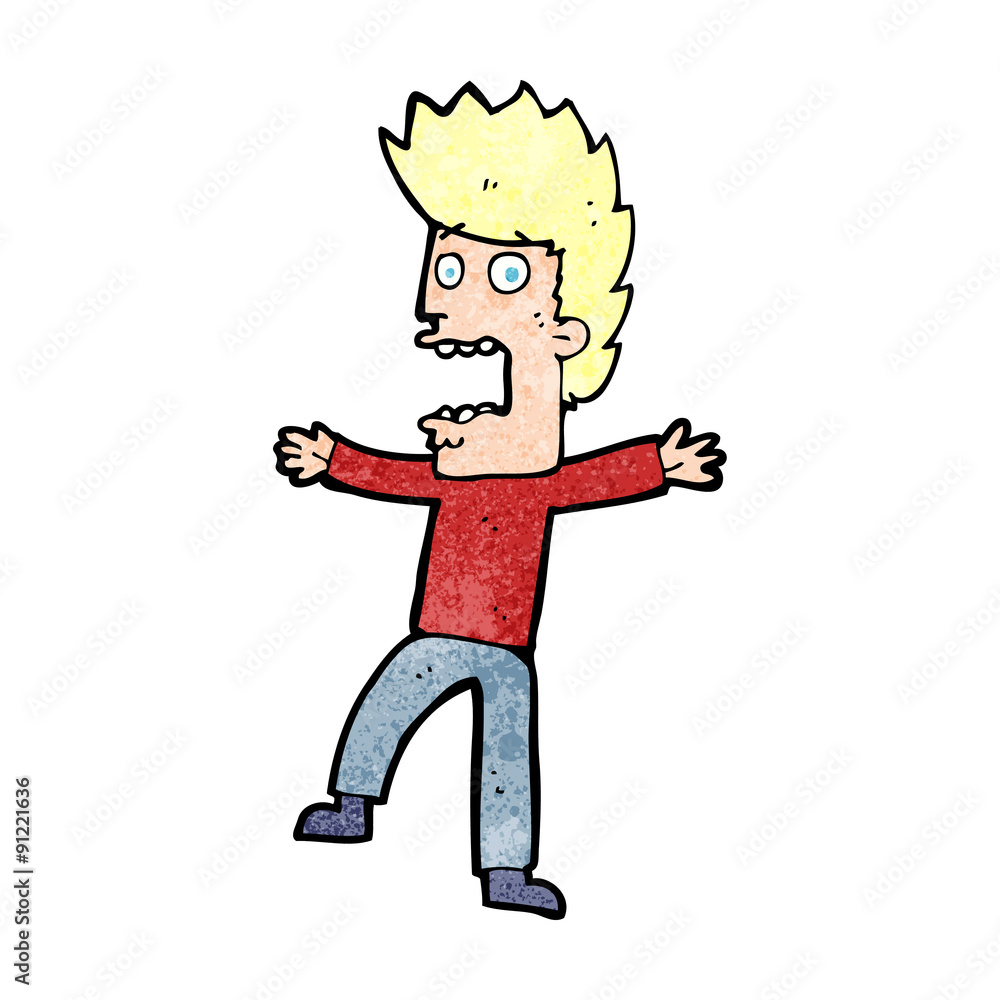 cartoon terrified man cartoon terrified man