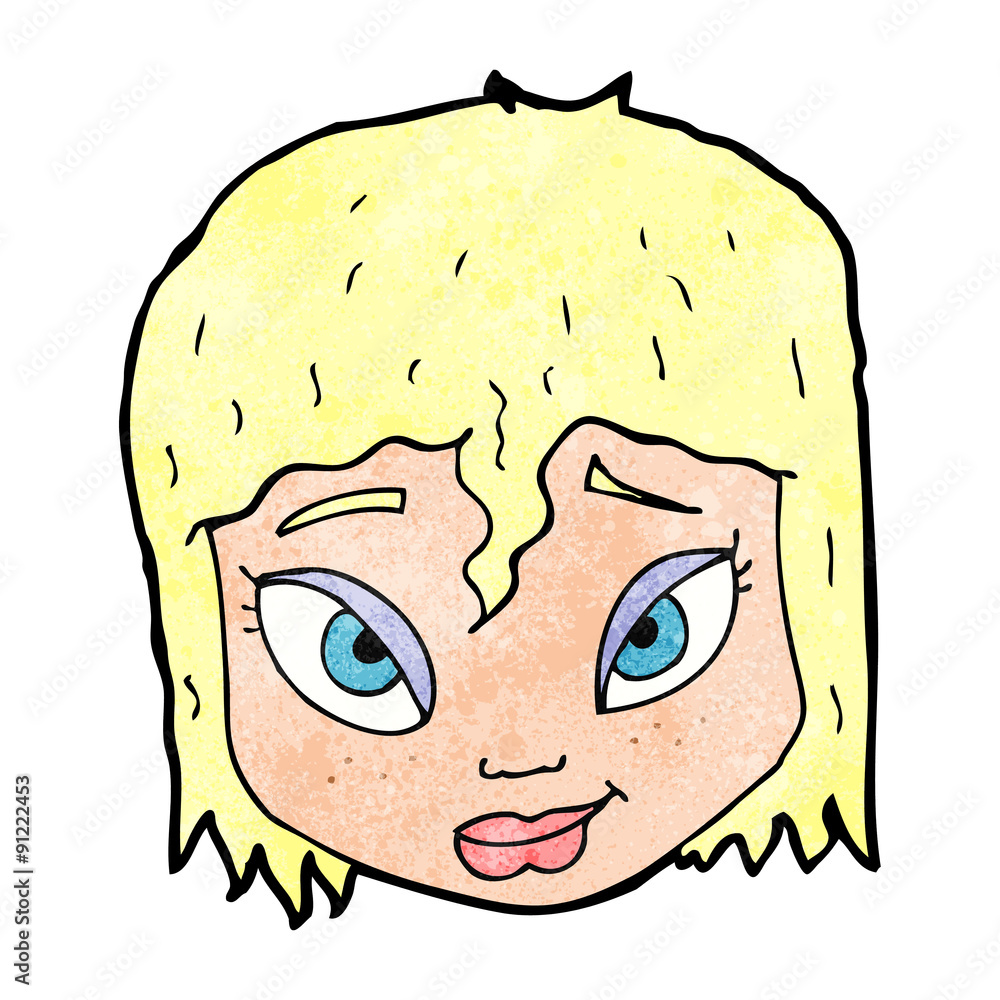 cartoon female face