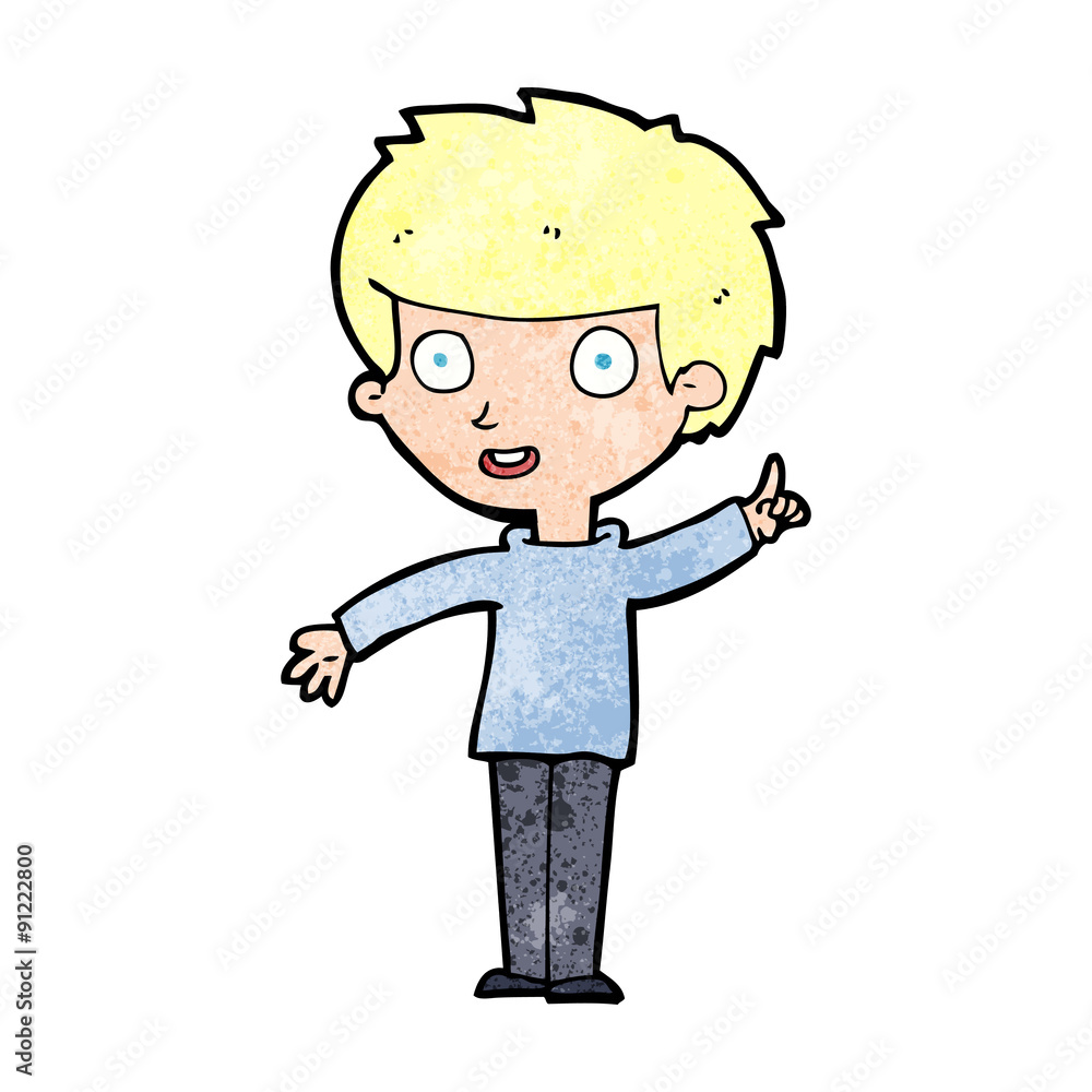 cartoon boy with idea cartoon boy with idea