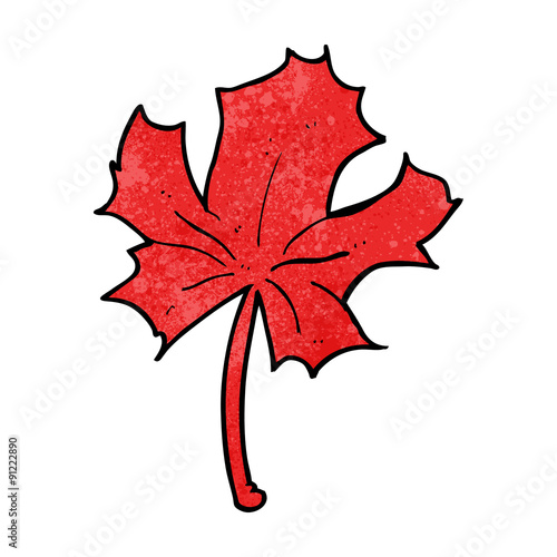 cartoon red maple leaf