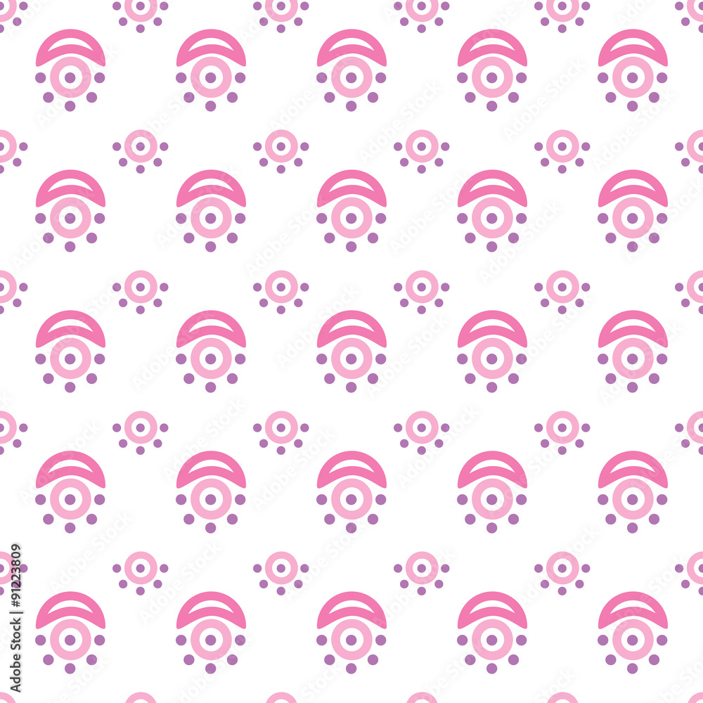Naklejka premium Cute abstract geometric bright seamless pattern