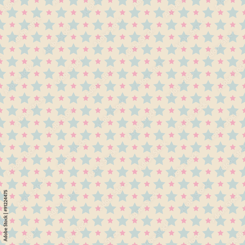 Sweet cute  seamless pattern. Pink and blue shabby color