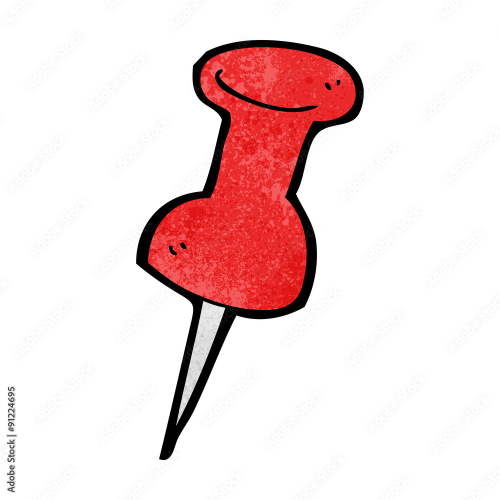 cartoon drawing pin cartoon drawing pin