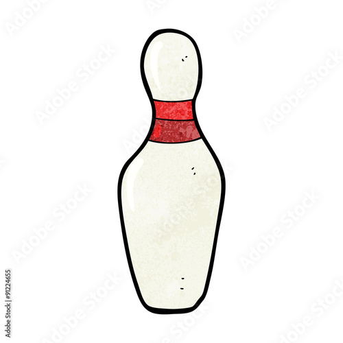cartoon ten pin bowling skittle