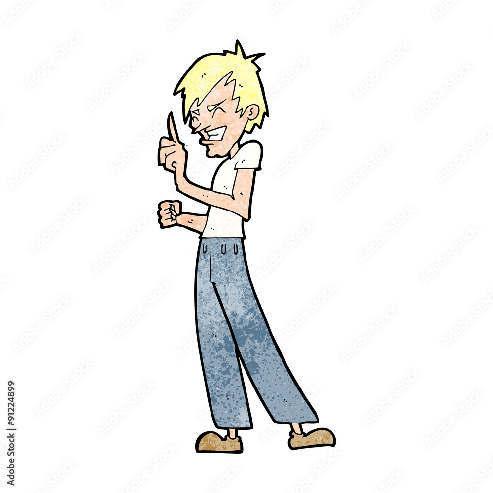 cartoon angry man arguing