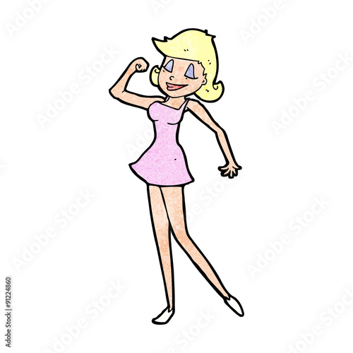 cartoon woman with can do attitude