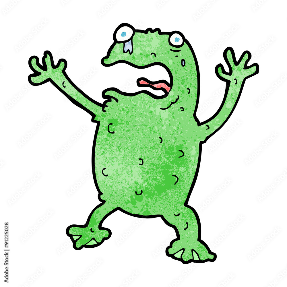 cartoon frightened frog cartoon frightened frog