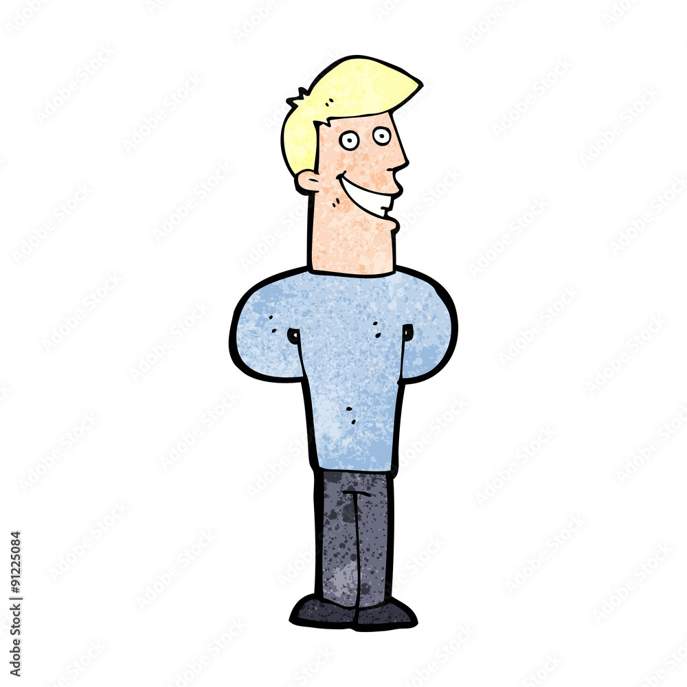 cartoon grinning man cartoon grinning man