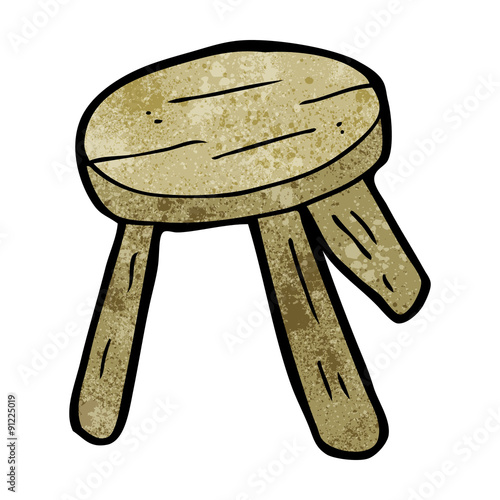 cartoon wooden stool