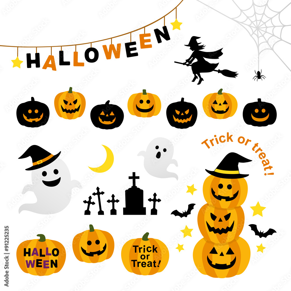 Fototapeta premium ハロウィン 装飾素材