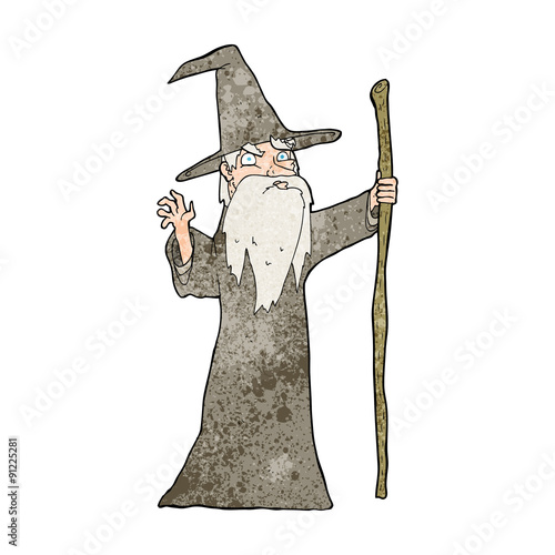 cartoon old wizard