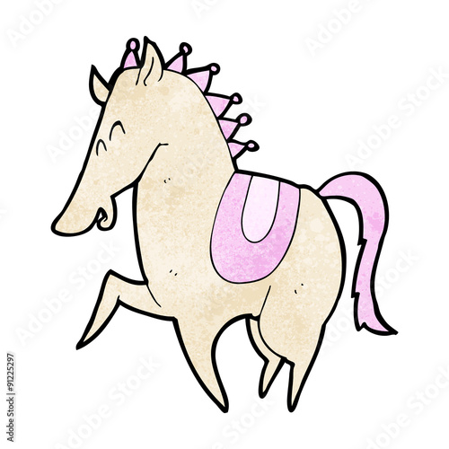 cartoon prancing horse