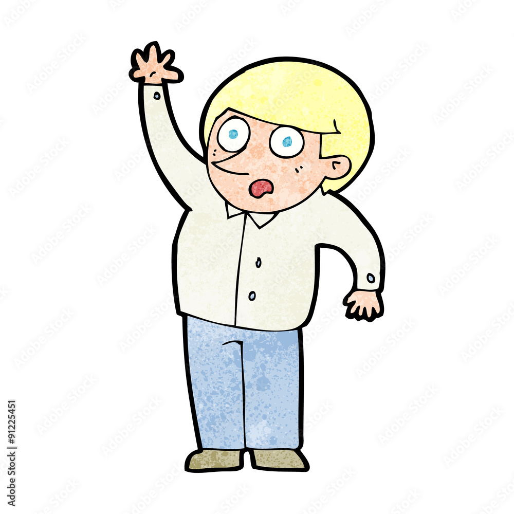 Obraz premium cartoon man asking question