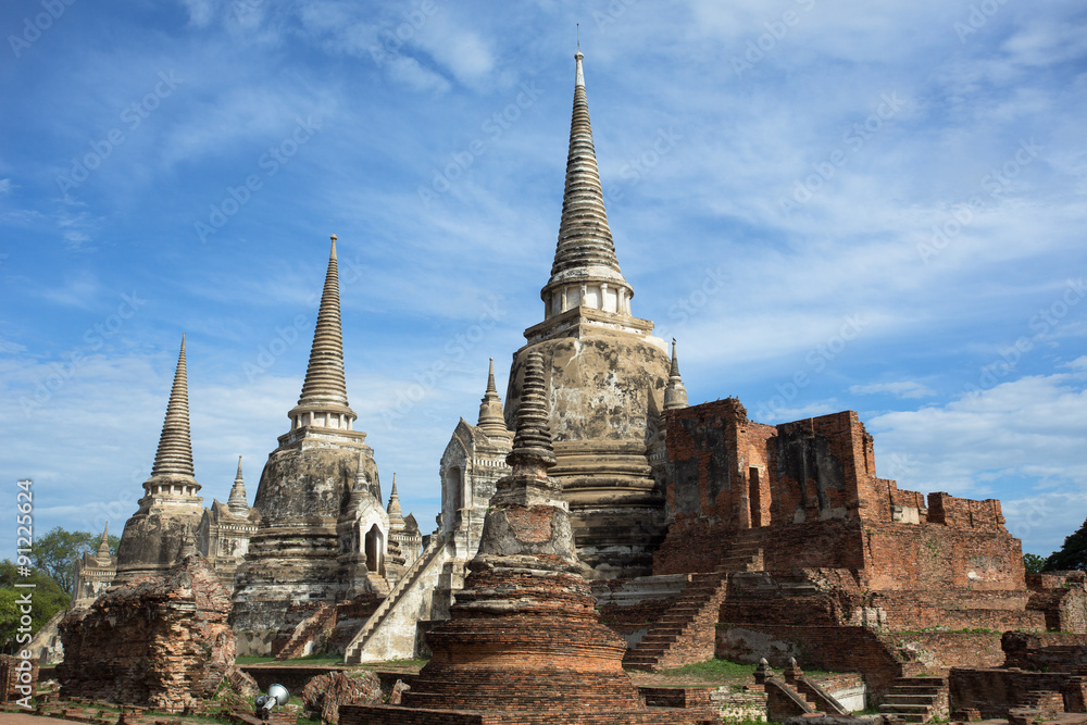 Wat (temple) Phra Si Sanphet was built over 600 years ago, the temple on the site of the old Royal Palace in Thailand's ancient capital of Ayutthaya. Wat (temple) Phra Si Sanphet was built over 600 years ago, the temple on the site of the old Royal Palace in Thailand's ancient capital of Ayutthaya.