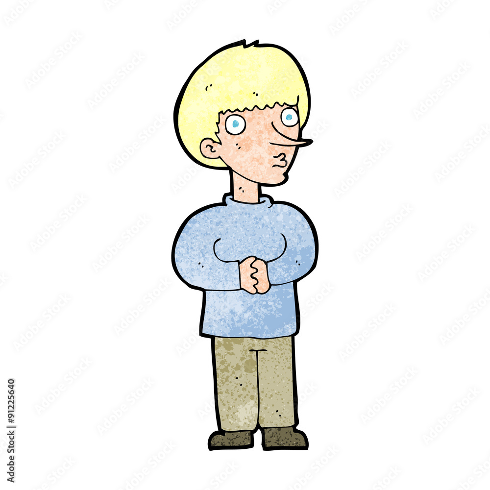 Obraz premium cartoon nervous man