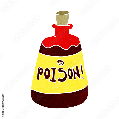 cartoon bottle of poison